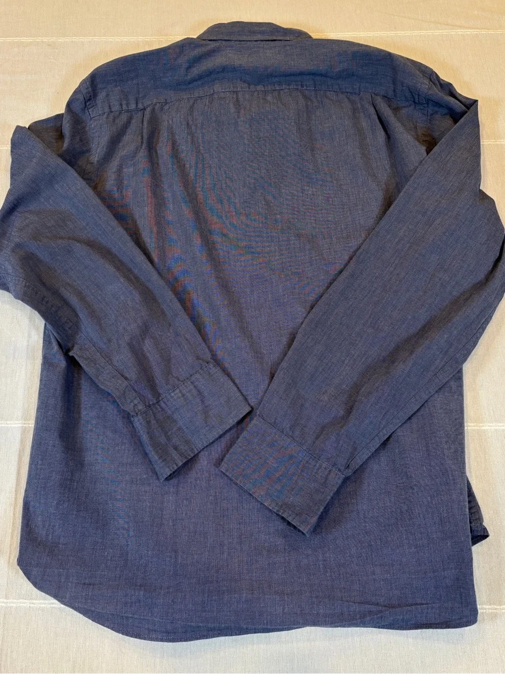 J.Crew Mercantile‎ Flex Slim Fit Button Down Shirt Men’s L Blue Stretch Oxford